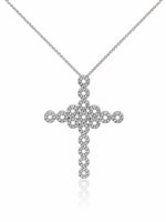 Necklace Recarlo Woman Croce in Gold Diamante ZN 463/B